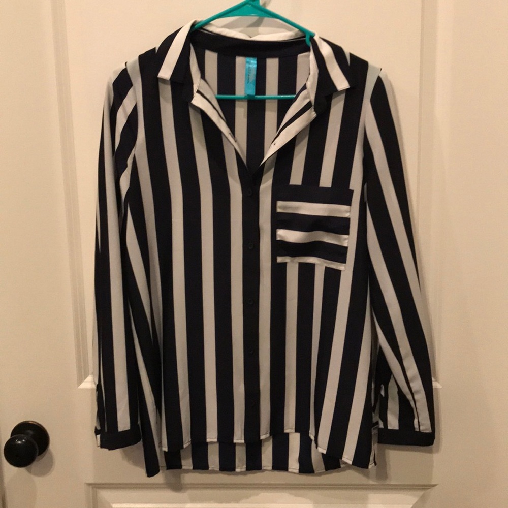 Black and White Stripe Top
